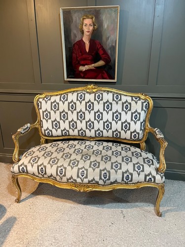 Antique french sofa gilded - antique,