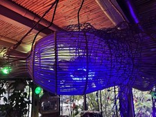 NEW Rattan Fish Trap Lamp  W/