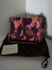 Genuine Mulberry Lily Patent Leather Loopy Leopard Pink Purple Special Edition