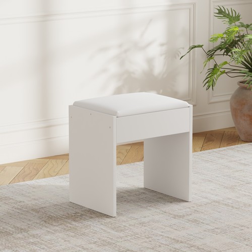 White pink dressing table - white/pink,
