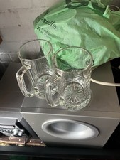 Vintage Glass Beer Tankards