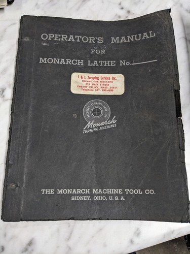 Monarch operator manual - monarch,