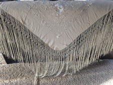 Embroidered Silk Piano Shawl