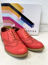 Office London Coral Leather Brogues size 39, excellent condition, with box