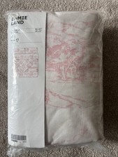 Rare Ikea Emmie Land Toile De Jouy Pink King Duvet 240 x 220cm 4 Pillowcases New