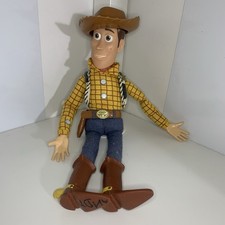 Disney Pixar Toy Story Woody Pull String Doll Figure 15” Talking With Hat