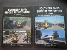Southern EMUS in Colour Books. Before & After Privatisation By Bruce Oliver.