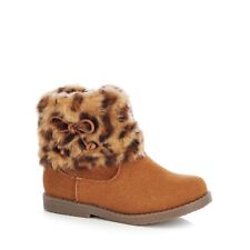 Debenhams Bluezoo - Girls' Tan Leopard Print Boots Size 11 Younger