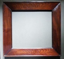 Early 19th C. Large Antique 5cm Wide Polished Mahogany Picture / Mirror Frame.