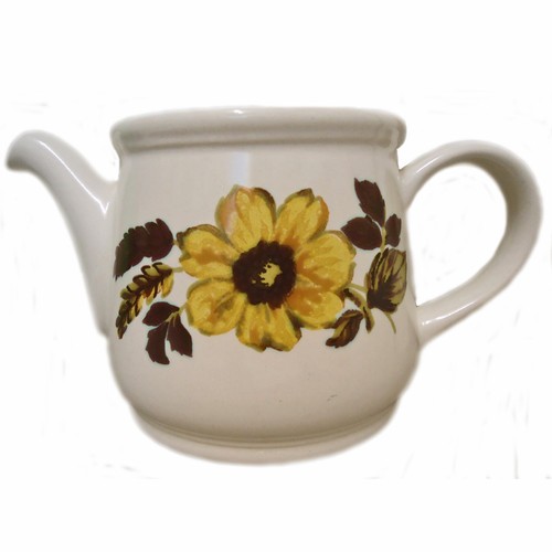Sadler pottery teapot - pottery, yellow