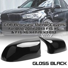 For BMW X3 F25 X5 F15 14-18 Gloss Black Wing Mirror Cover Caps M Sport X6 F16