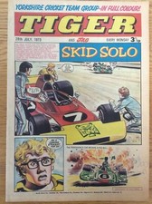 Tiger and Jag 28/7/73 Chris Evert, Yorkshire C.C.C. George Eastham IPC UK Comic 