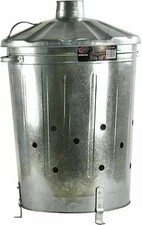 Galvanized Incinerator Paper Waste Garden Burner Rubbish Fire Bin Leaves