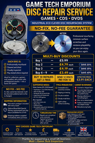 Disc repair resurfacing - disc, &