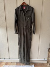 NWT Dickies Jumpsuit Long Sleeve Coverall Womens Olive Green Medium FREE SHIP