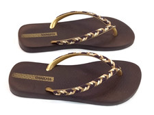 Ipanema Brown Weaved Flip