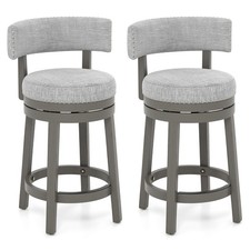 Set of 2 Upholstered Swivel