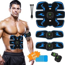 Rechargeable EMS Abdominal Muscle Stimulator ABS Trainer Toner Fitness Belt
