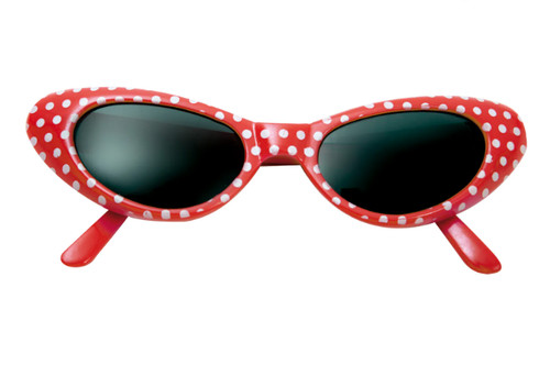 Red polka dot glasses - dot,
