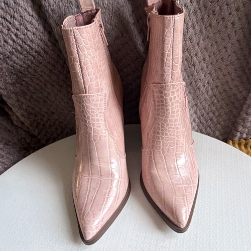 Asos pink croc faux leather - pink,