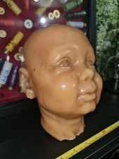 Antique French Chevaliers Baby Wax Mannequin Head Life Size Medical  Macabre
