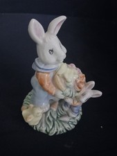 Vintage Cute Ceramic Bunnies Figurine