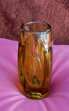 Vintage Sklo Union Mid 20th Century Bullet Vase