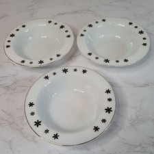 3 JAJ Pyrex Rimmed Bowls