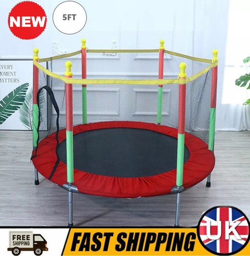 5ft kid trampoline with - trampoline, safety