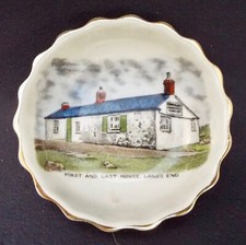 Goss Crested Ware Pin Tray - The First & Last House Lands End