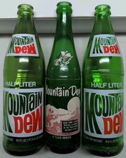 Mountain dew glass bottle lot - mountain,