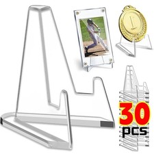 1-30Pcs Card Stand Easel Stand Coin Display Holder Rack Shelf For Medals Acrylic
