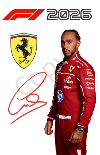 Lewis hamilton ferrari signed - ferrari,