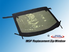 MGF MG TF Car Replacement Zip Rear Window Black Mohair