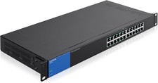 Linksys LGS124P-UK 24 Port Gigabit Network Switch Unmanaged 12x PoE+ Ports 120W