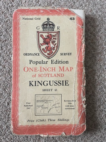 Vintage map kingussie one - os,