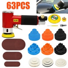 1"2"3" Mini Dual Action Air Sander Kit Random Orbital Polisher Buffer for Car UK