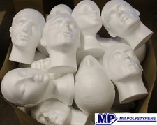 MINIMUM 8 DAMAGED POLYSTYRENE HEADS MIXED STYLE