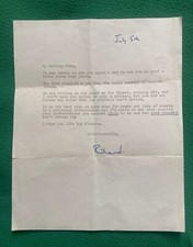 Richard Burton TLS  to Nora Nicholson  " "She Calls herself  Elizabeth Burton"