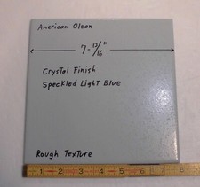 1 pc. Speckled Light Blue:  8" Ceramic Floor Tile by American Olean, Crystal