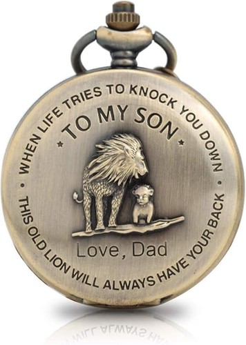 Son pocket watch lion - to,
