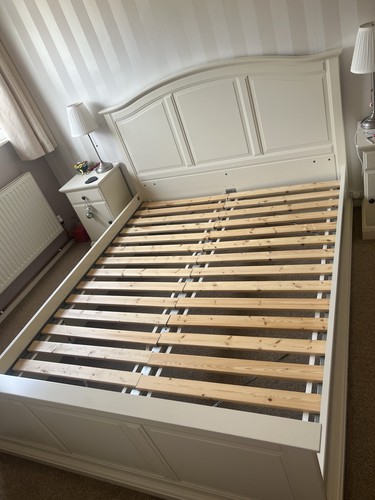 Ikea white wooden king - white,