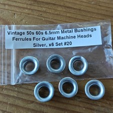 VTG 50s Style Pot Rivet 6.5mm Guitar Bushings Ferrules For Machine Heads x6 #20