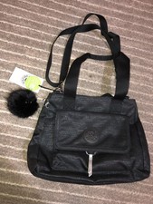 Kipling Medium Multiway Bag - Black Glitter shimmer - New With Tags KH06 Pom Pom