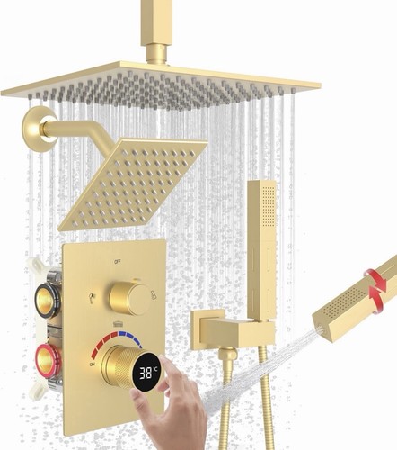 Brushed gold thermostatic - brushed,