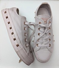 Converse Chuck Taylor Studded Trainers Leather Low Top Limited Edition Size UK 4