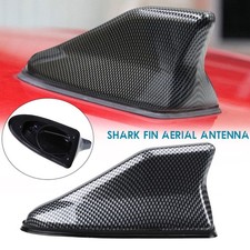 Carbon Fiber Style Shark Fin Aerial Antenna Roof AM/FM Radio Signal Rubber aq