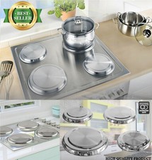 4x Hob Covers Stainless Steel