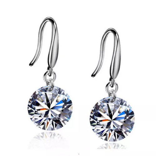 Diamante crystal earrings - crystal,