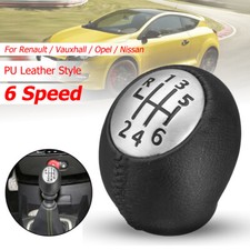 6 Speed Gear Shift Knob For Renault Laguna Megane Clio Scenic Trafic Pu Leather 